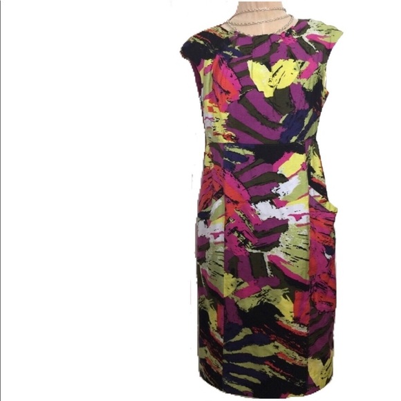 Quirky Artsy Sharon Young Pockets shift LBD dress - Picture 1 of 6
